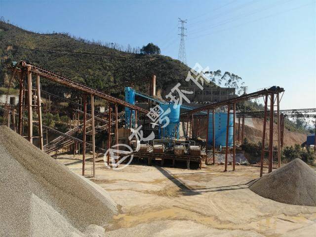 廣東四會(huì)水利會(huì)石場(chǎng)水洗石仔時(shí)產(chǎn)500t生產(chǎn)線(xiàn)