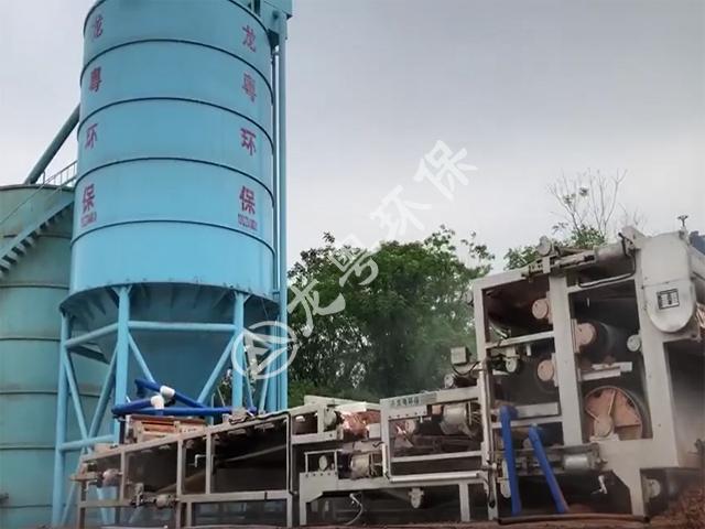 廣東清遠(yuǎn)洗沙泥漿脫水案例